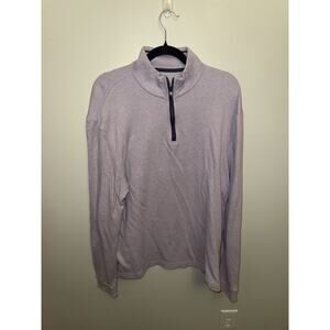 Joseph Abboud Purple Long Sleeve Modern Fit 1/4 Zip Pullover Sweater Size Lg